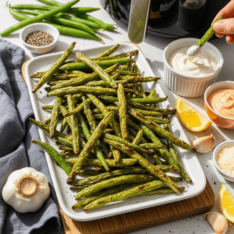 Crispy Air Fryer Green Bean Fries Recipe: Healthy Vegetable Snack