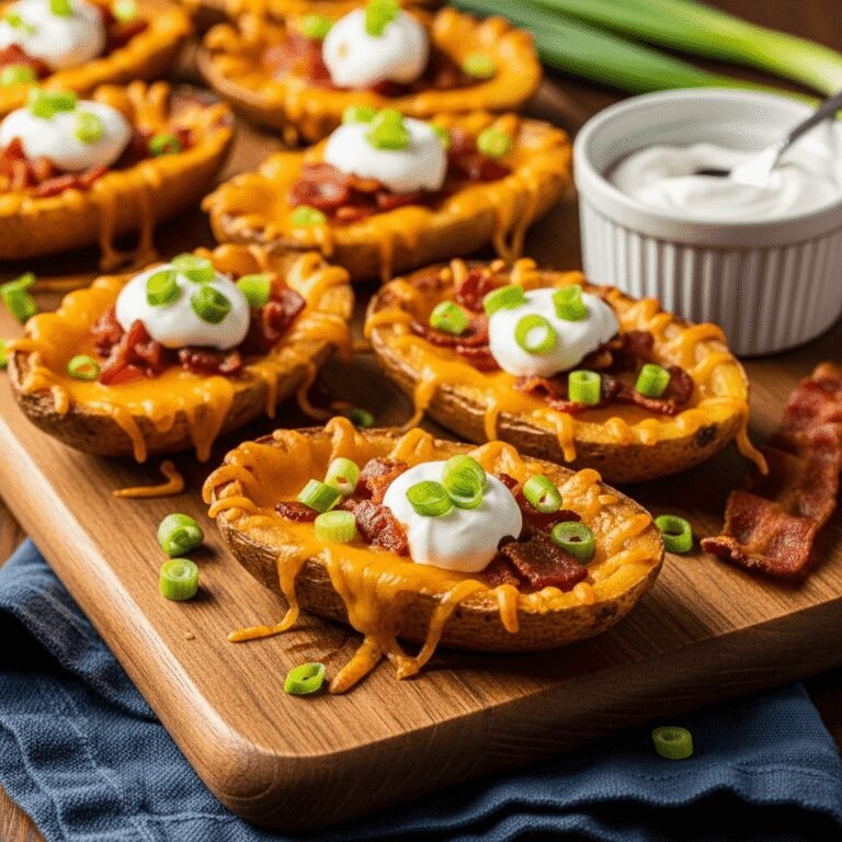 Crispy Air Fryer Potato Skins Recipe – Easy, Loaded & Restaurant-Quality!