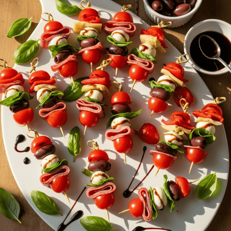 Easy Antipasto Salad Bites Recipe: Italian Appetizer Skewers