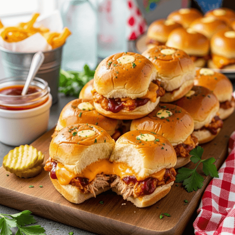 Easy BBQ Chicken Sliders – Perfect for Game Day & Parties!