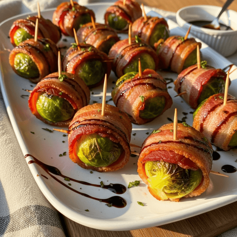 Crispy Bacon Wrapped Brussels Sprouts Recipe: Easy Roasted Side Dish