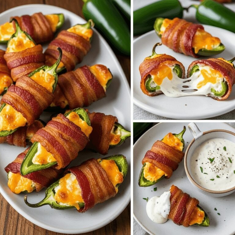 Best Bacon Wrapped Jalapeño Poppers Recipe (Crispy, Creamy & Addictive!)
