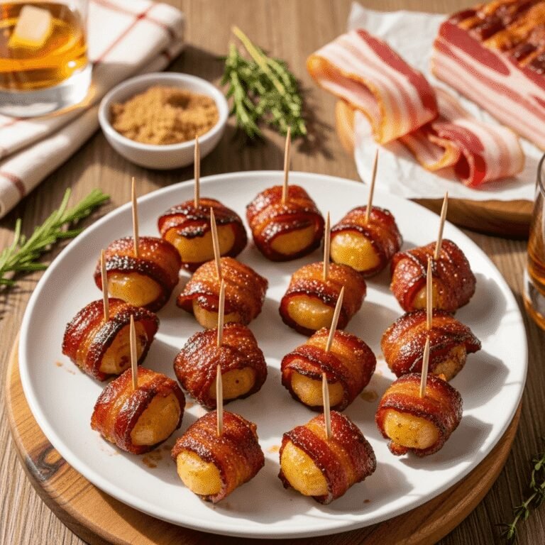 Bacon Wrapped Water Chestnuts – Easy 3-Ingredient Party Appetizer!
