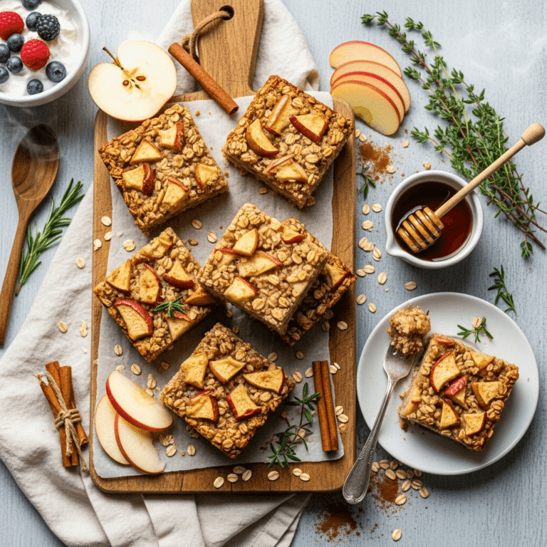 Baked Apple Oatmeal Bars (Healthy Breakfast Meal Prep!)