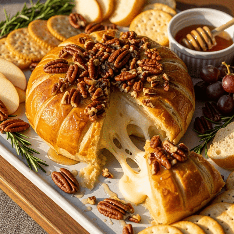 Easy Baked Brie with Pecans Recipe: Elegant Holiday Appetizer