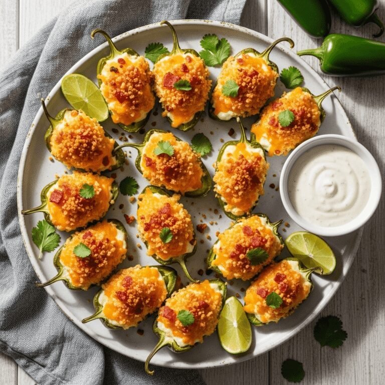 The Ultimate Baked Jalapeño Poppers Recipe – Crispy, Creamy, and Crowd-Pleasing!
