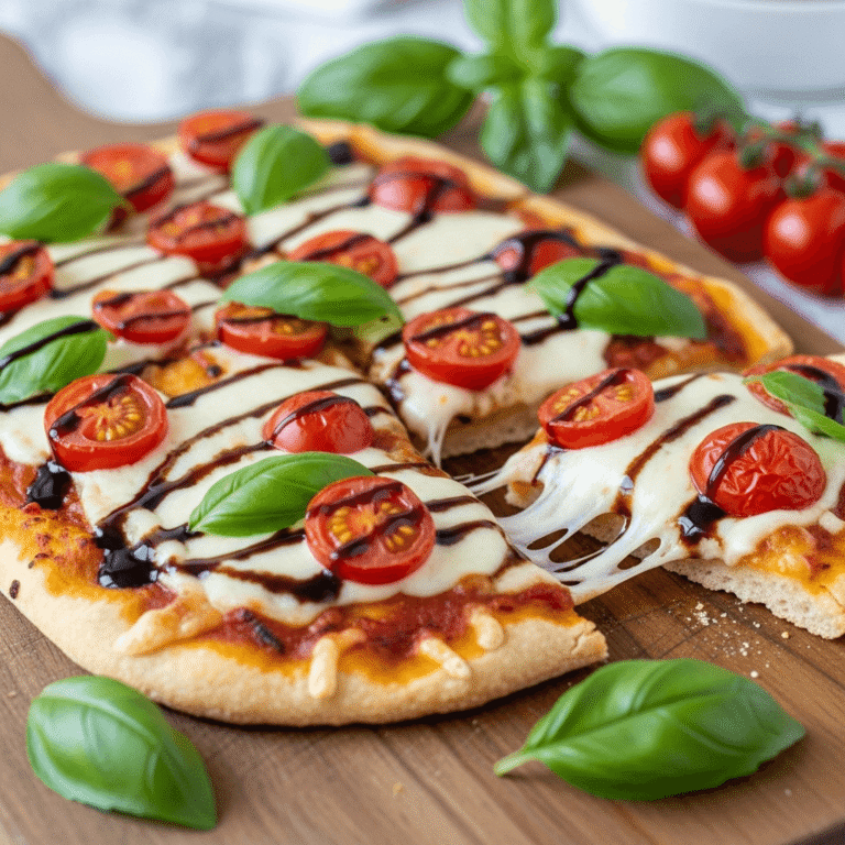 Easy Caprese Flatbread: A 20-Minute Italian-Inspired Appetizer Recipe