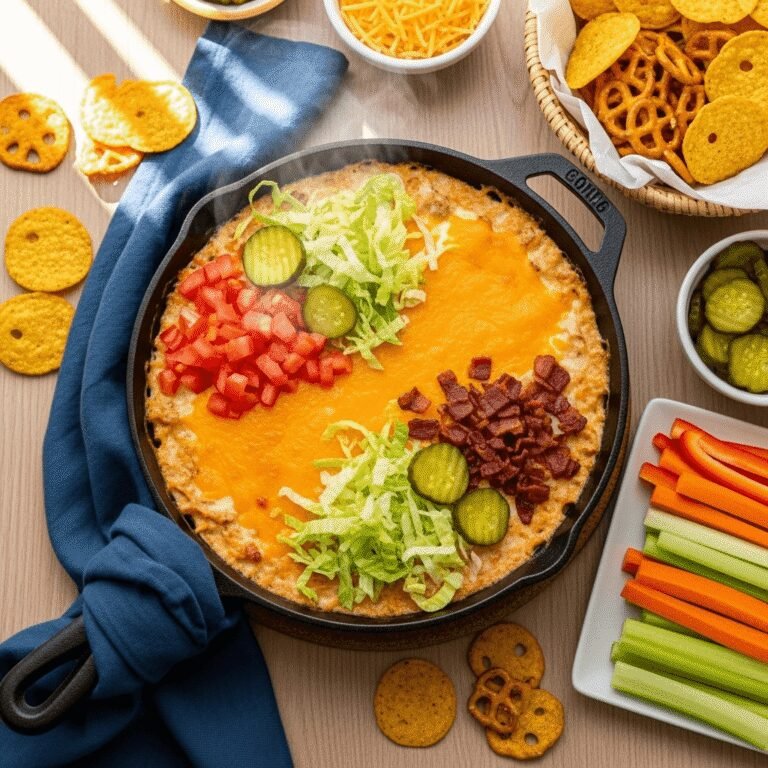 The Ultimate Cheeseburger Dip Recipe – Crowd-Pleasing Party Appetizer