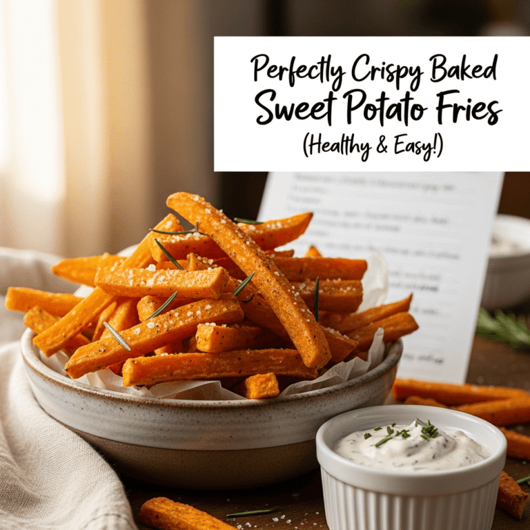 Perfectly Crispy Baked Sweet Potato Fries (Healthy & Easy!)