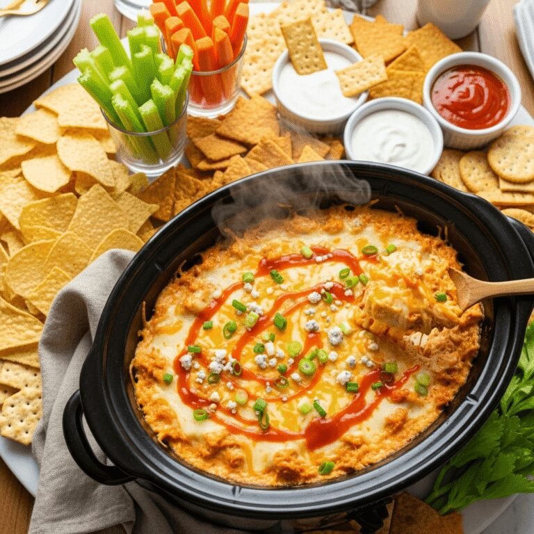 Creamy Crockpot Buffalo Chicken Dip – The Ultimate Party Appetizer