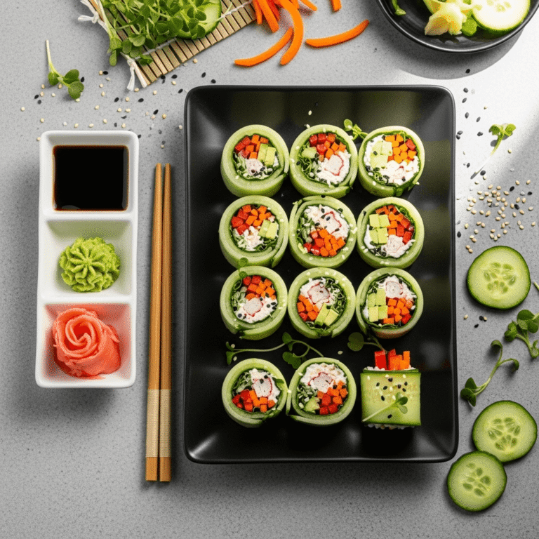 Easy Cucumber Sushi Rolls (Low-Carb, Fresh & No Rice Needed!)