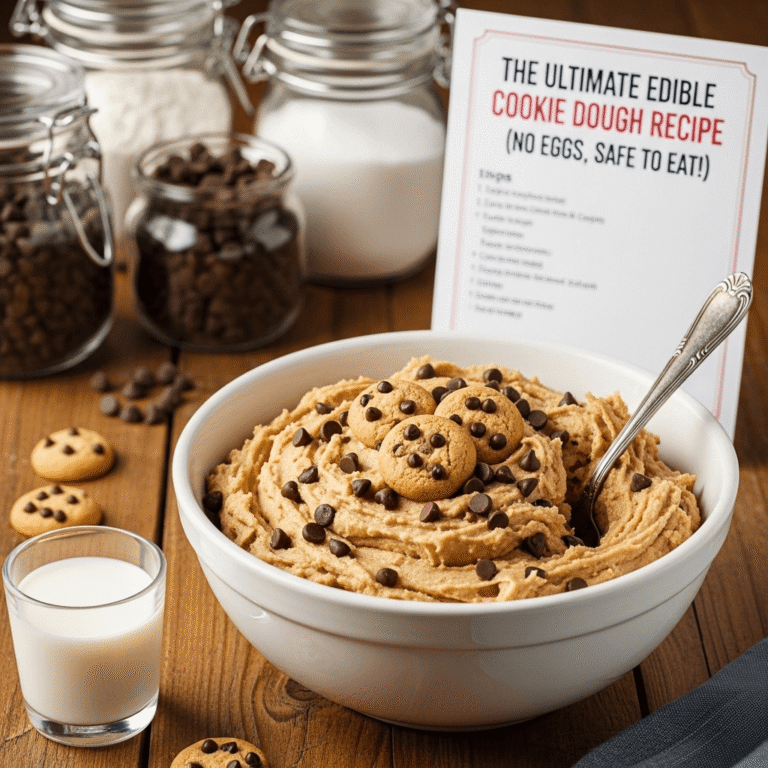 The Ultimate Edible Cookie Dough Recipe (No Eggs, Safe to Eat!)