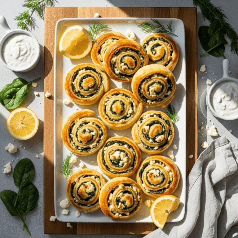 Feta and Spinach Pinwheels: Easy, Elegant Party Appetizers