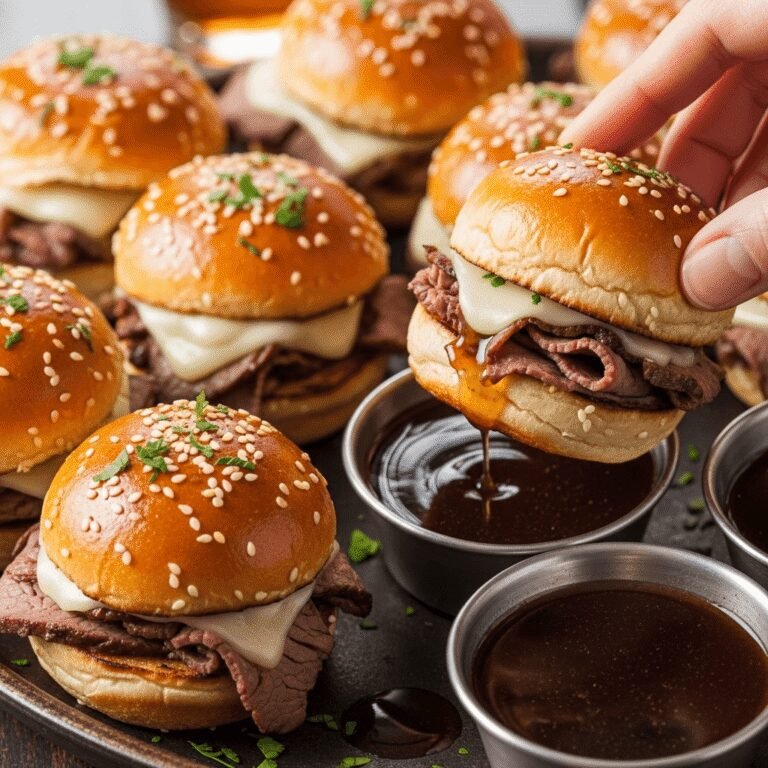 French Dip Sliders – Easy Party Sandwiches with Au Jus!