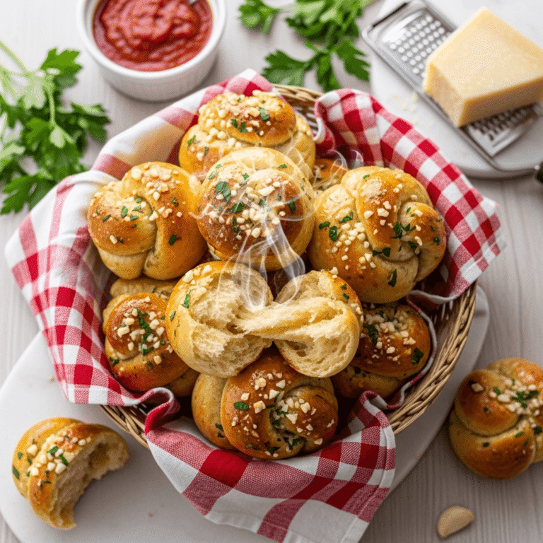 Easy Garlic Parmesan Knots (Soft, Buttery & Restaurant-Style!)