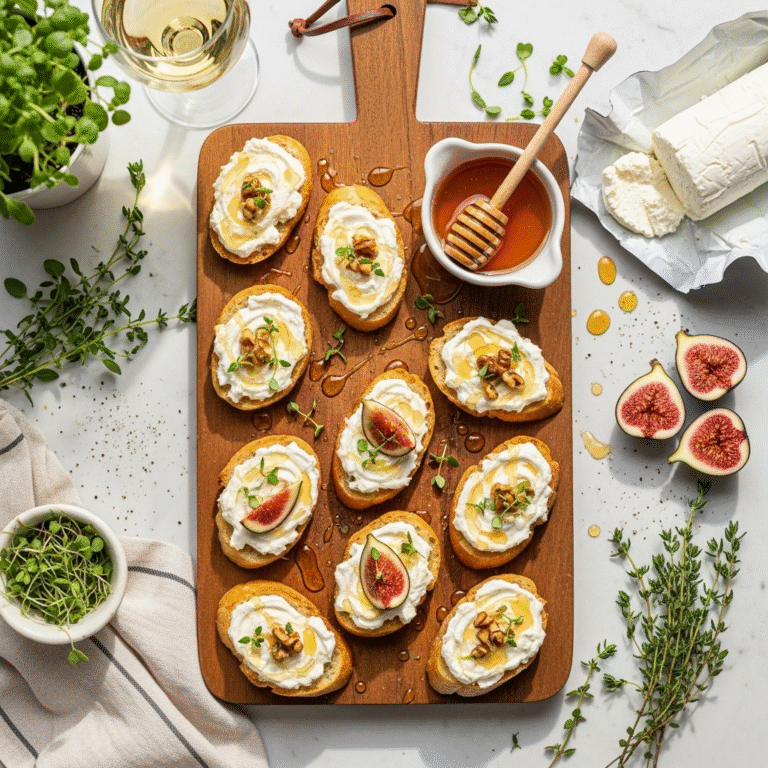 Goat Cheese Crostini with Honey – Easy Elegant Appetizer in 15 Minutes
