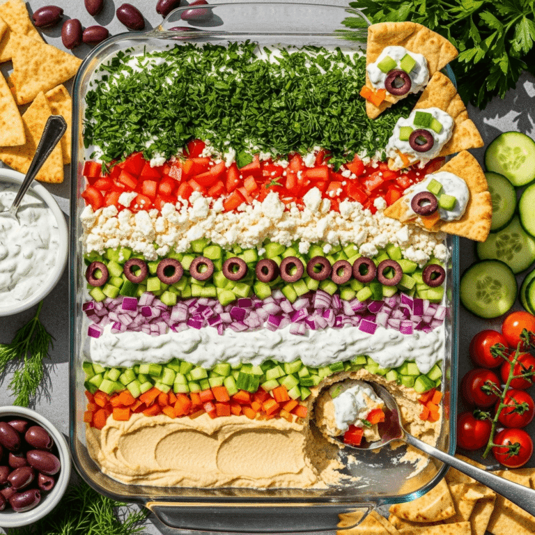 Easy Greek Layer Dip Recipe: Mediterranean Appetizer