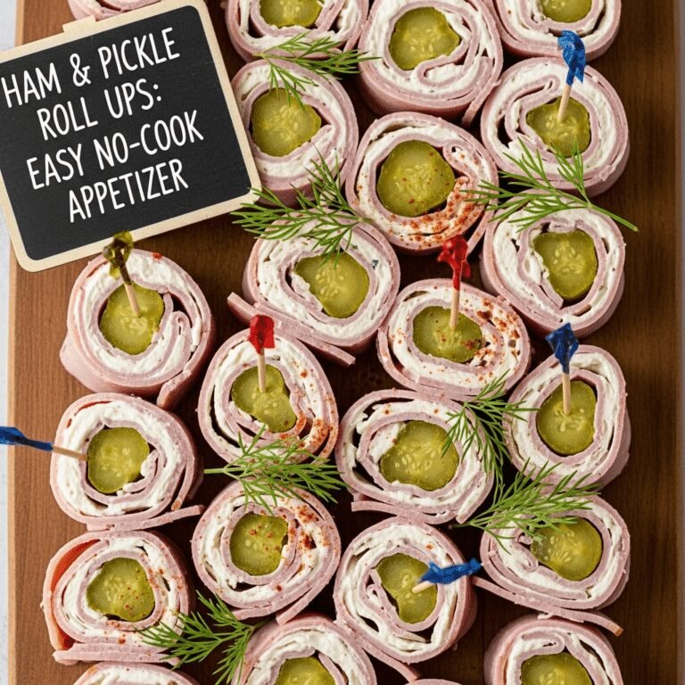 Ham and Pickle Roll Ups: Easy No-Cook Appetizer