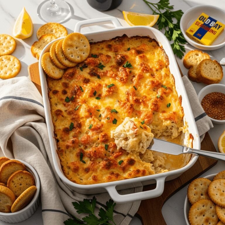 Hot Crab Dip Recipe: Creamy Baked Appetizer