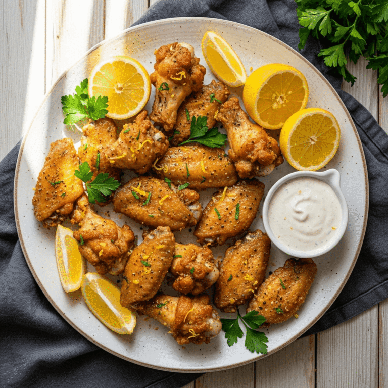 Crispy Lemon Pepper Chicken Wings – The Ultimate Game Day and Weeknight Favorite