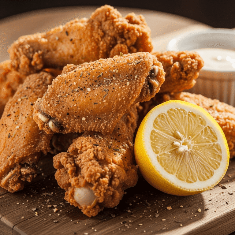 Crispy Lemon Pepper Wings – Tangy, Zesty & Perfectly Seasoned!