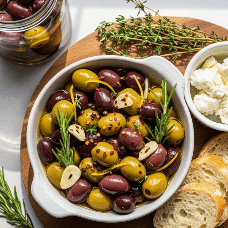 Easy Marinated Olives: A 10-Minute Mediterranean Appetizer Recipe