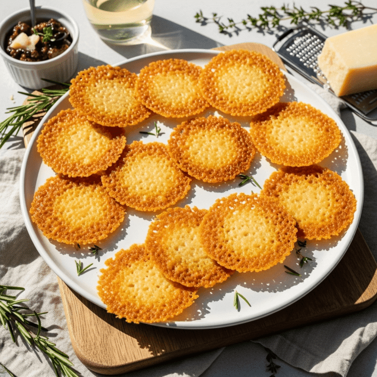 Easy Parmesan Crisps Recipe: Baked Cheese Crisps