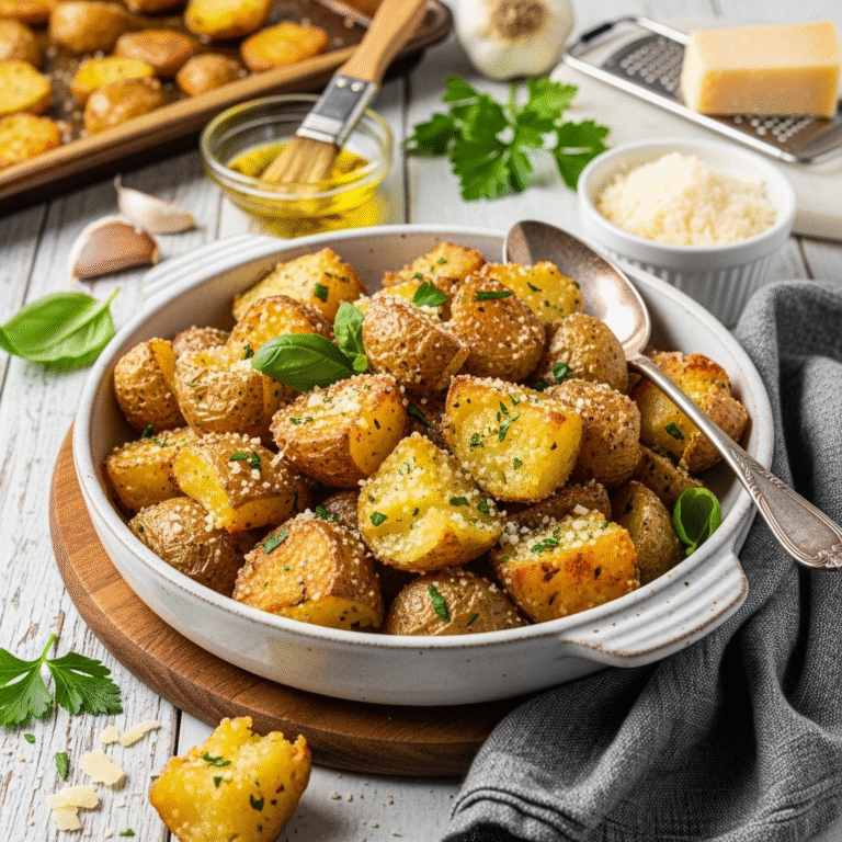 Crispy Parmesan Potatoes (Golden & Cheesy!)