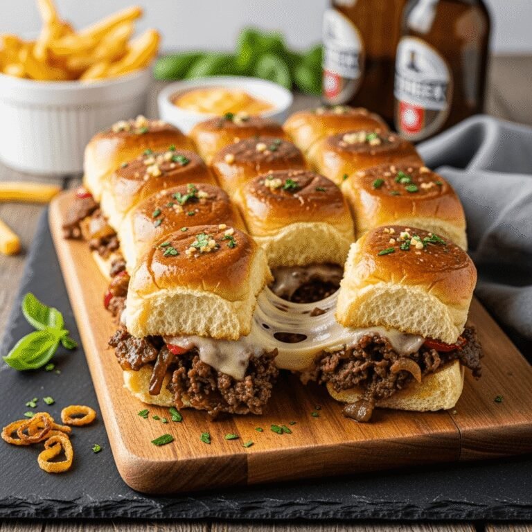 Philly Cheesesteak Sliders (Game Day Party Favorite!)