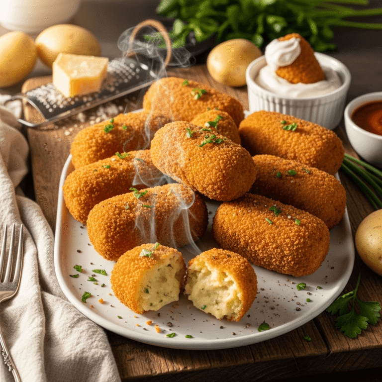 Crispy Potato Croquettes Recipe: Easy Fried Potato Croquettes