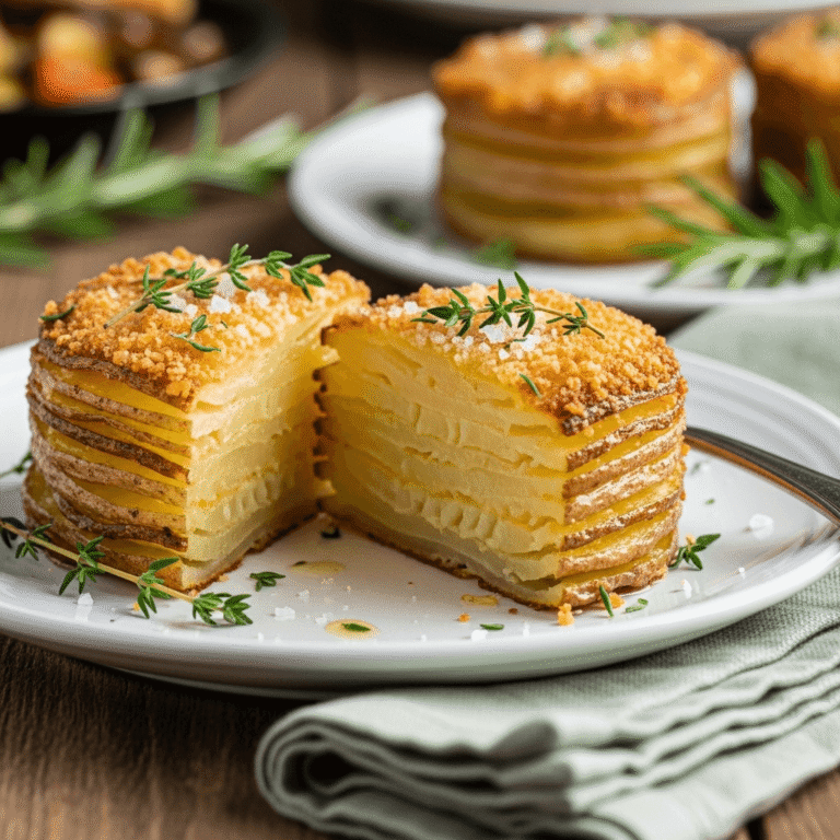 Crispy Potato Stacks Recipe – Elegant Restaurant-Style Side Dish Made Easy