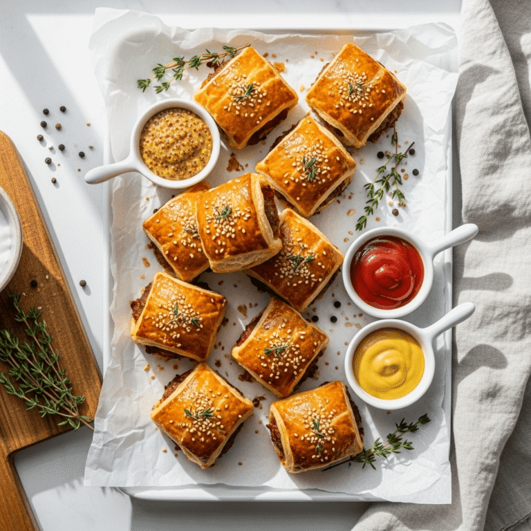 Golden Puff Pastry Sausage Rolls – Flaky, Savory & Perfect for Any Occasion!