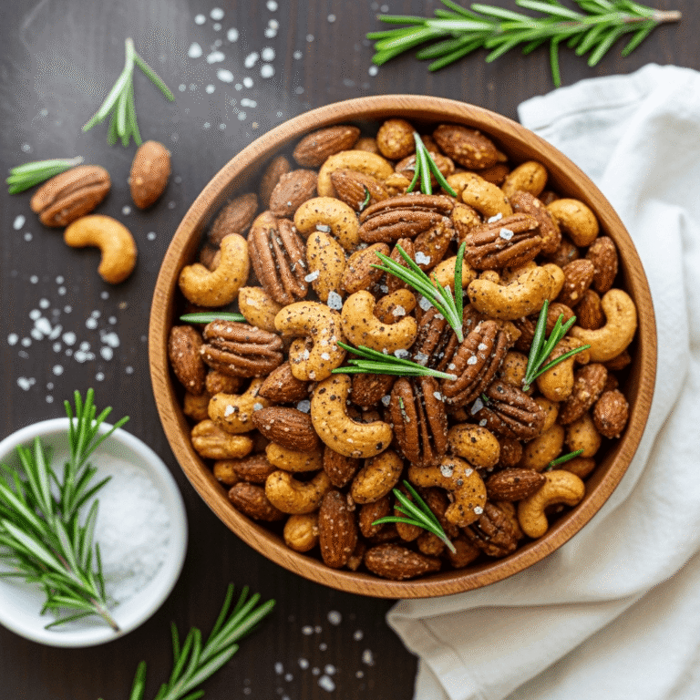 Rosemary Roasted Nuts Recipe – Savory Herb-Infused Snack in 20 Minutes