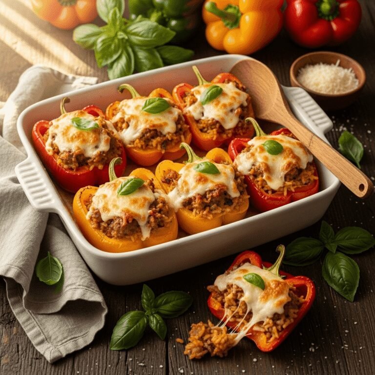 Easy Sausage Stuffed Peppers Recipe (One-Pan Dinner!)