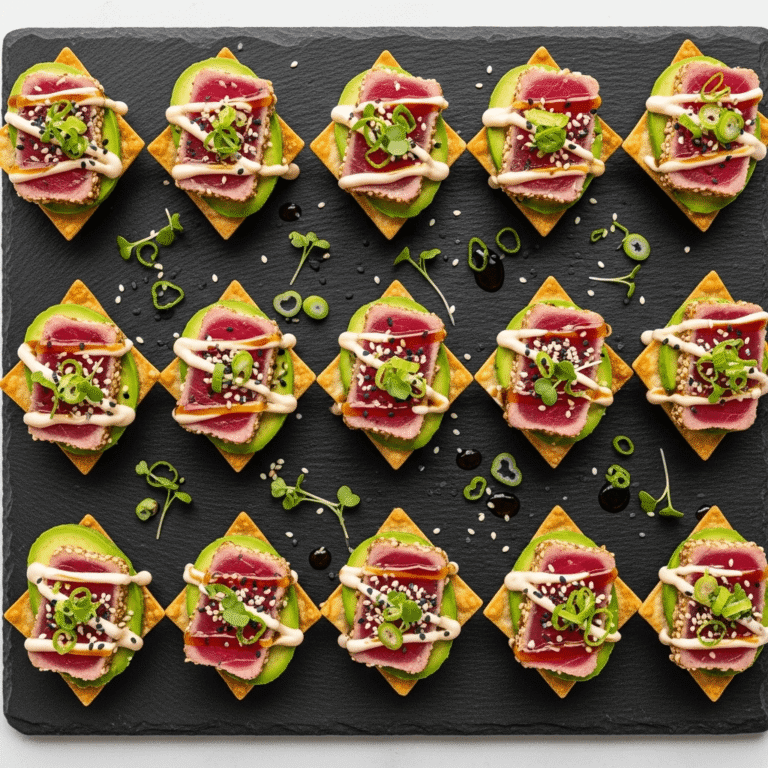 Seared Ahi Tuna Wonton Crisps – Restaurant-Style Appetizer at Home