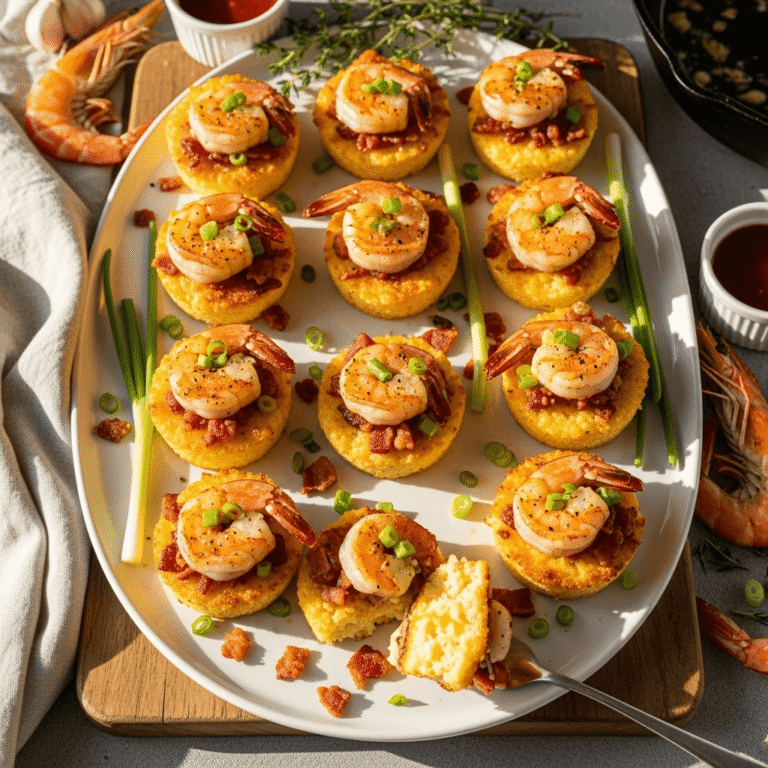 Mini Shrimp and Grits Bites Recipe: Easy Shrimp and Grits Appetizer