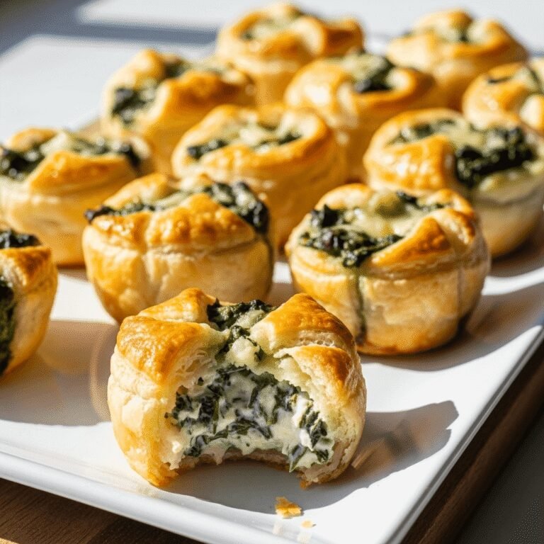 Spinach Dip Bites Recipe – Easy Puff Pastry Appetizer in 30 Minutes