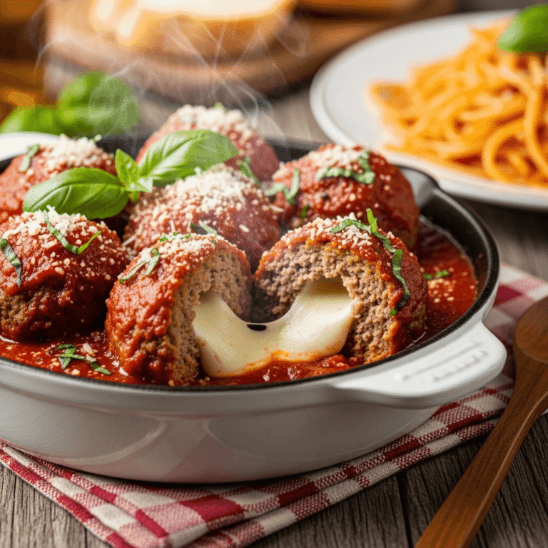 Cheese Stuffed Meatballs Recipe – Juicy, Gooey & Family-Favorite Italian Comfort Food