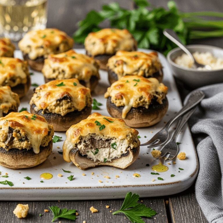 Best Stuffed Mushrooms Recipe – Creamy, Cheesy, and Ready in 45 Minutes!