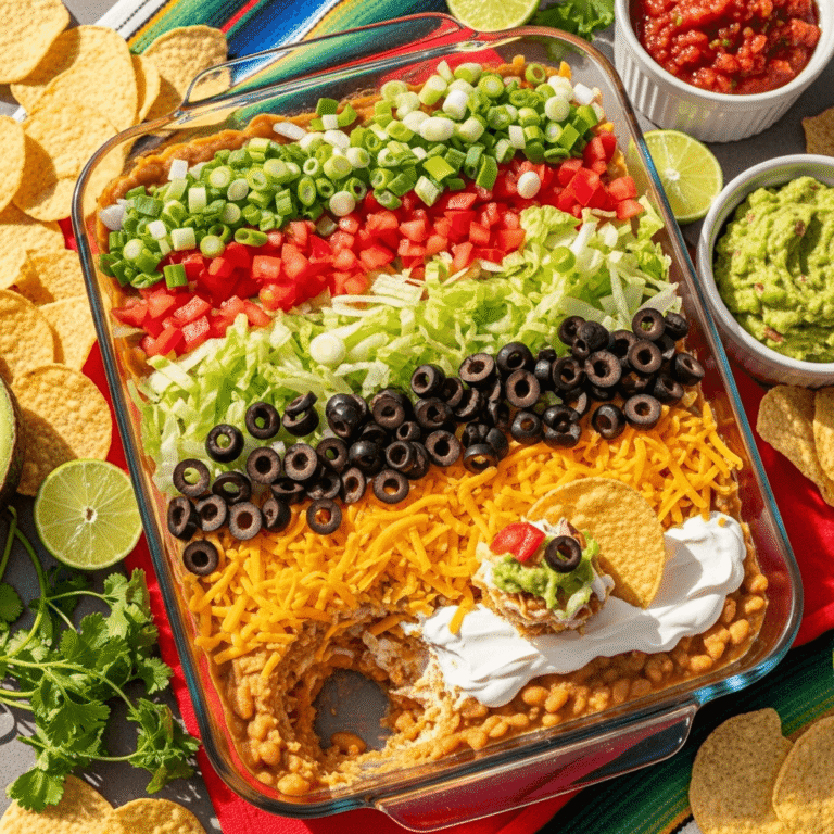 Easy Taco Dip Recipe: 7-Layer Mexican Dip