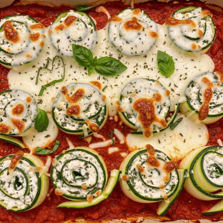 Low-Carb Zucchini Lasagna Roll Ups – Healthy, Cheesy, and Absolutely Delicious