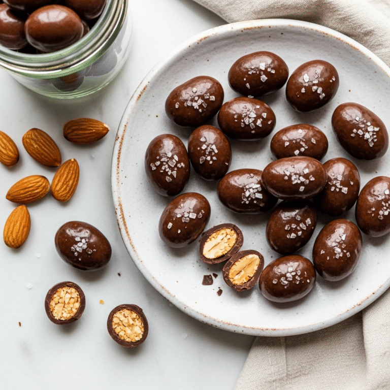 Homemade Chocolate Covered Almonds (Just 3 Ingredients!)