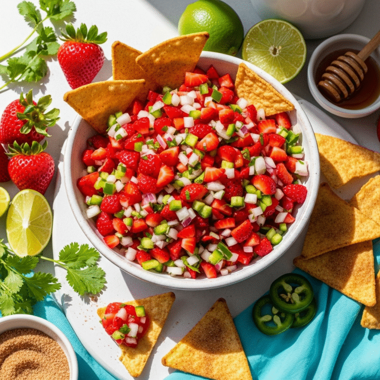 Fresh Strawberry Salsa Recipe: Easy Sweet Salsa with Chips